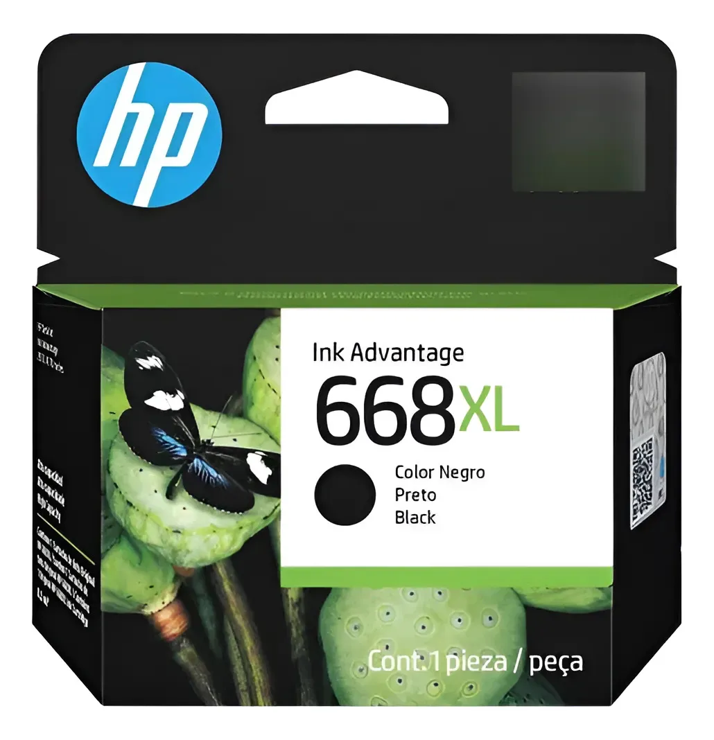 CARTUCHO ORIGINAL HP 668 XL- 8,5ML PRETO
