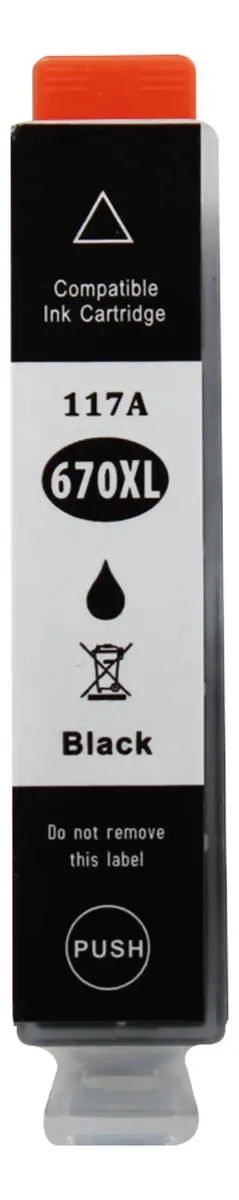 CARTUCHO HP 670XL COMPATIVEL PRETO 21,6ML