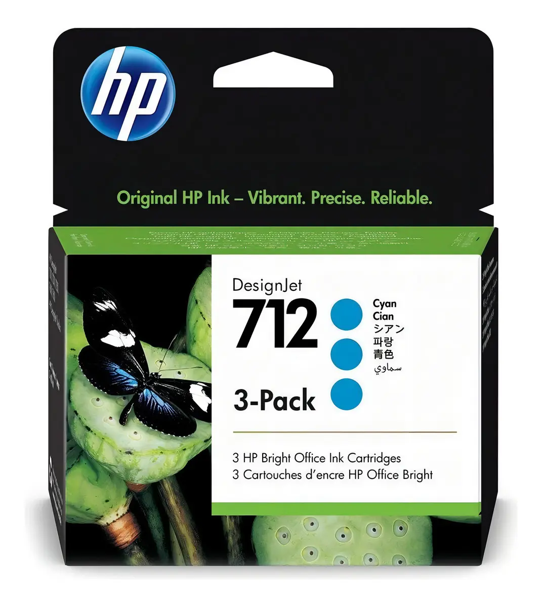 PACK CARTUCHO DE TINTA C/ 3 UN HP 712 ORGINAL AZUL 3 UN 3X29ML