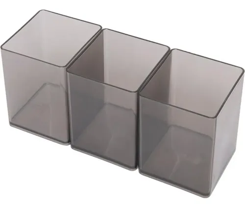 ACESSORIO PARA MESA ORGANIZADOR OFFICE PRETO 3 PEC KIT 203304 - POLIBR