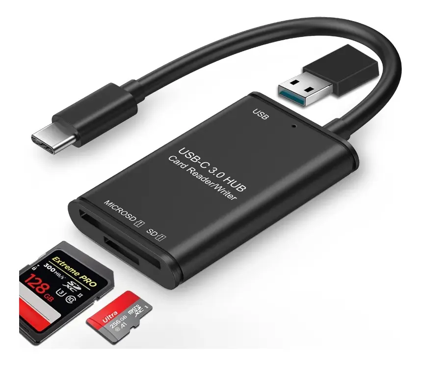 ADAPTADOR TIPO C LEITOR DE CARTAO USB 3.0/OTG/SD/ JC-LT-TYC-U3 F3