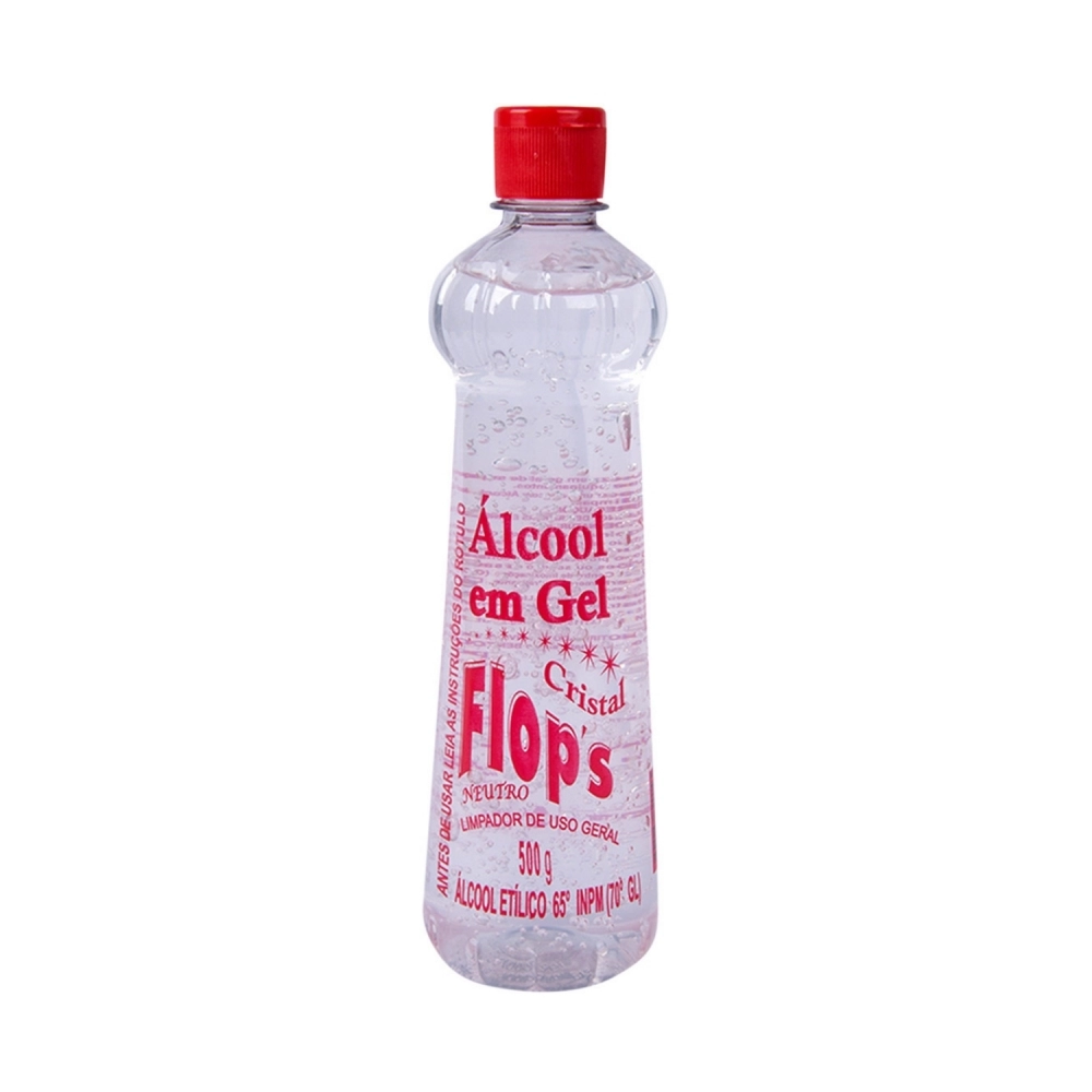 ALCOOL GEL FLOPS 65% CRISTAL 500G