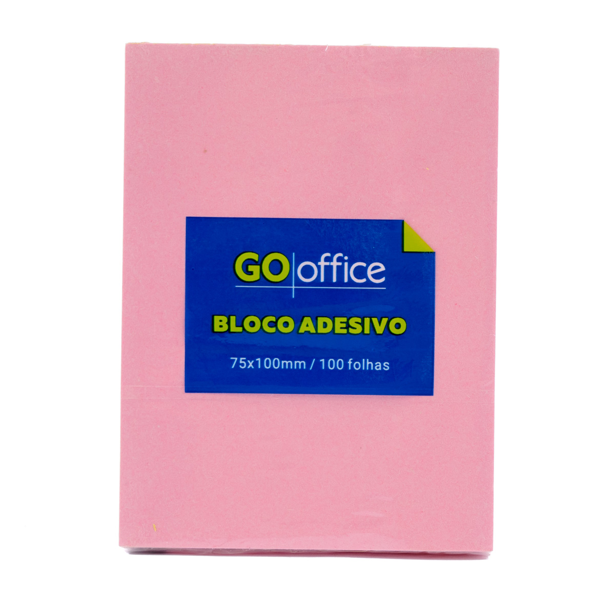 BLOCO ADESIVO GO OFFICE 75X100MM ROSA PASTEL