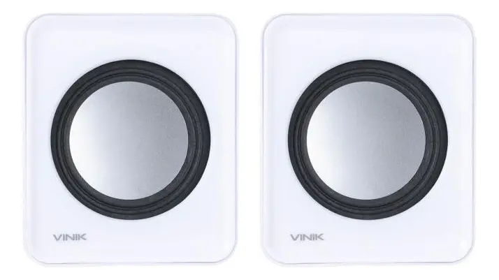 CAIXA DE SOM USB / P2 2W CONTROLADOR DE VOLUME BRANCA VS-01B VINIK