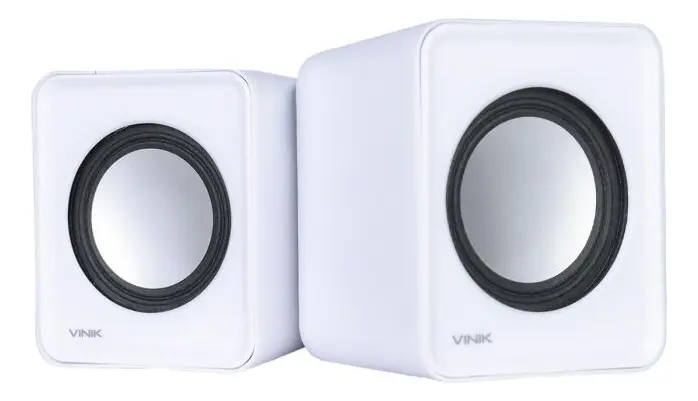 CAIXA DE SOM USB / P2 2W CONTROLADOR DE VOLUME BRANCA VS-01B VINIK