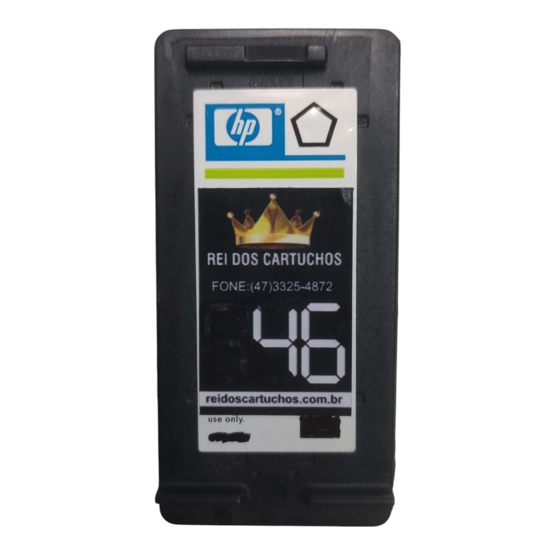 CARTUCHO HP 46 RECICLADO PRETO 20 ML