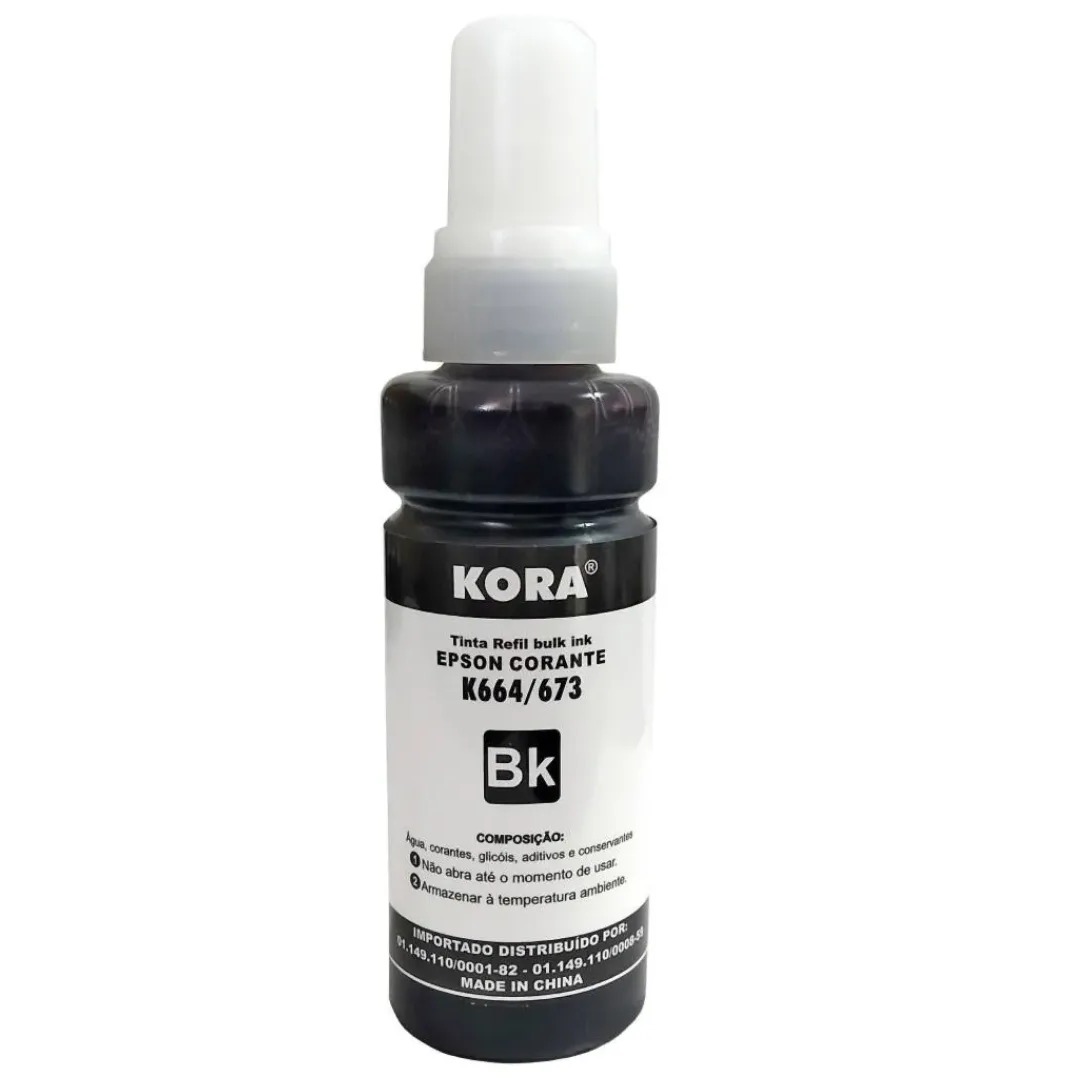 REFIL COMPATIVEL  EPSON UNI. 664 / 673 BLACK 70ML