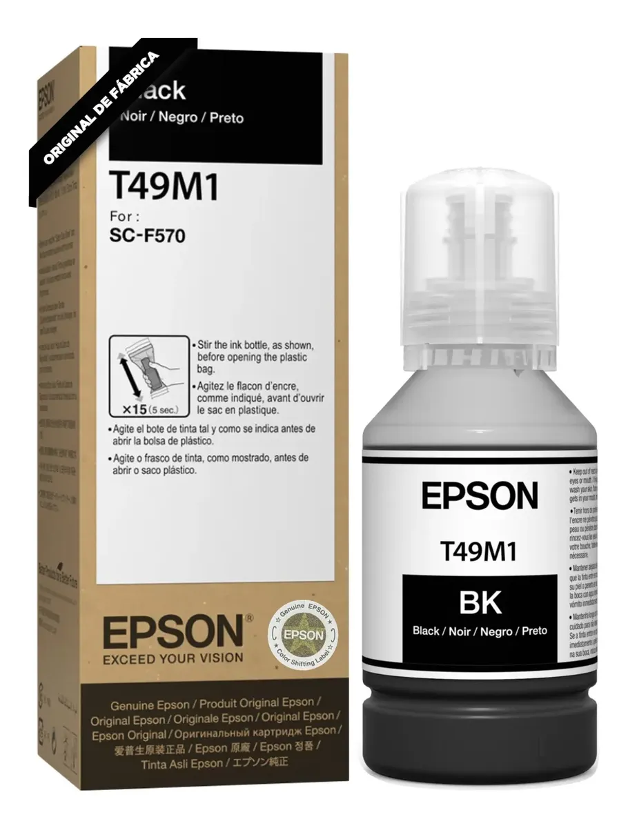 REFIL EPSON ULTRACHROME T49M1  BLACK 140ML