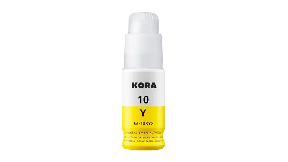 REFIL TINTA COMPATIVEL KORA  CANON GI-10 YELLOW 70 ML