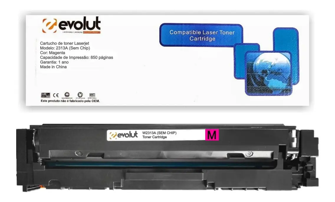 TONER COMPATIVEL HP W2313A MAGENTA S/CHIP  EVOLUT