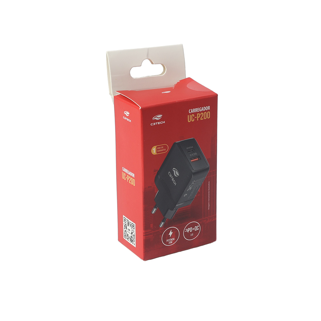 CARREGADOR UNIVERSAL AC/USB UC-P200BK C3TECH