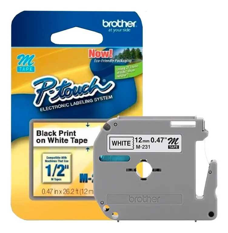 FITA ROTULADORA BROTHER TZE231 12MM