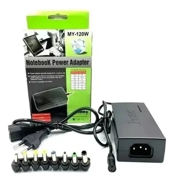 Fonte Carregador Notebook Universal 12v - 24v 120w Laptop Preto