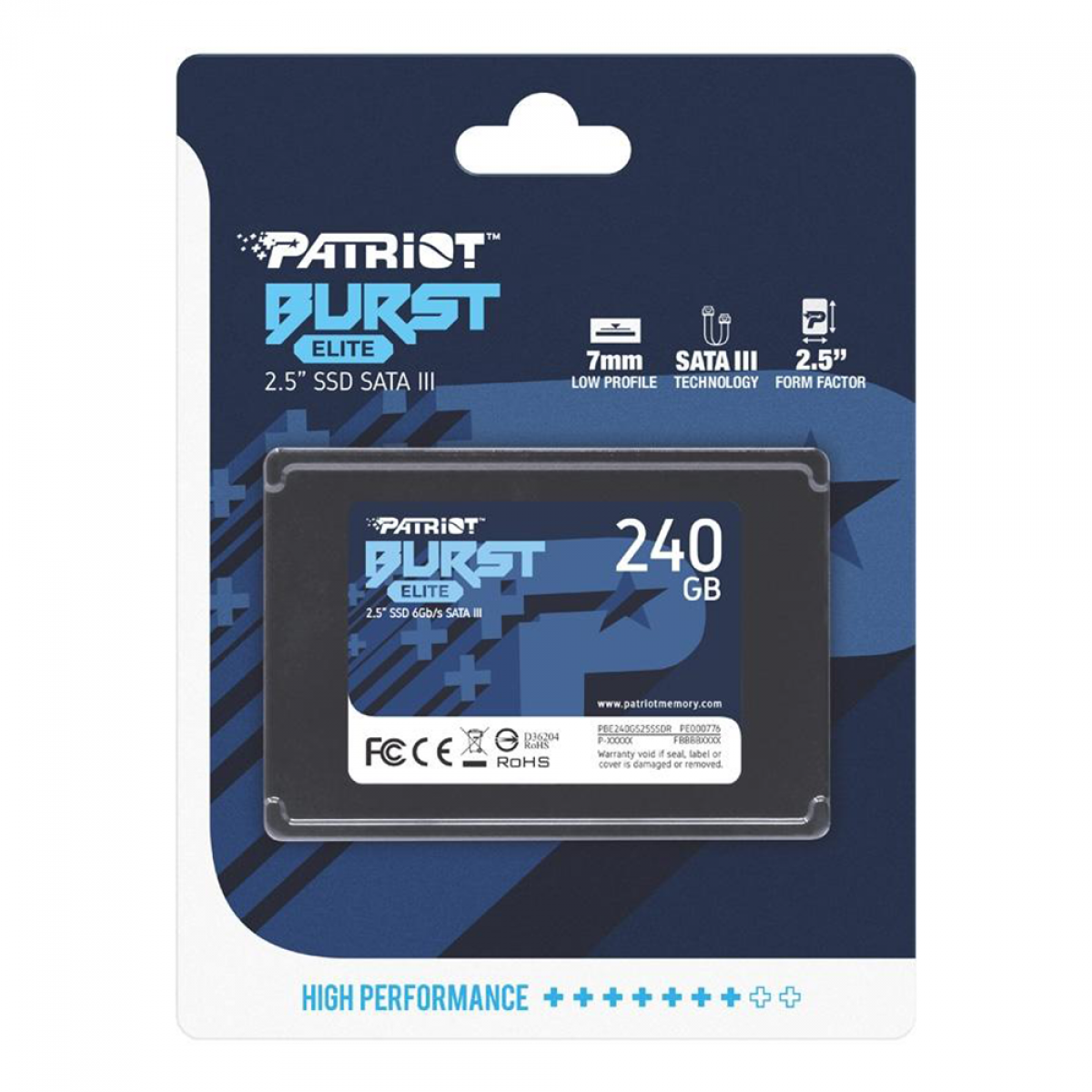 HD SSD 240GB PBE240GS25SSDR SATAIII 450/320 PATRIOT BURST