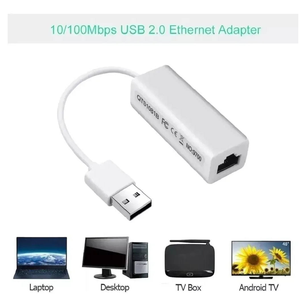 ADAPTADOR DE REDE USB 2.0 REDE RJ45 10/100MBPS JC-1192 F3