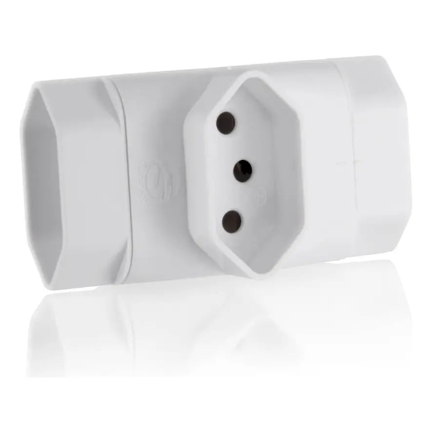 ADAPTADOR TOMADA 2P + 3 SAIDAS 10A BRANCO 7023 MD9