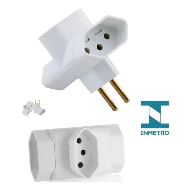 ADAPTADOR TOMADA 2P + 3 SAIDAS 10A BRANCO 7023 MD9