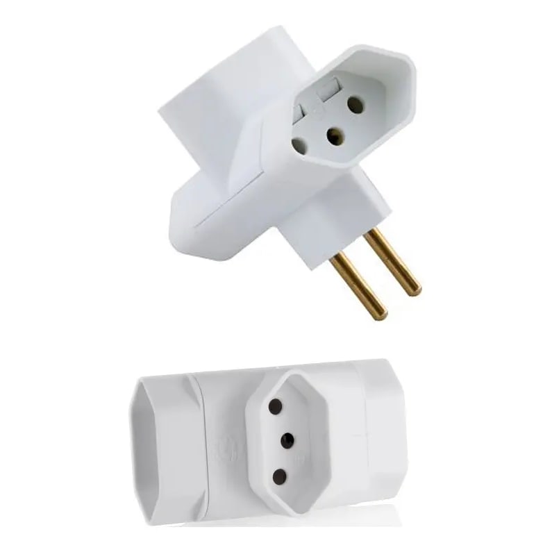 ADAPTADOR TOMADA 2P + 3 SAIDAS 10A BRANCO 7023 MD9