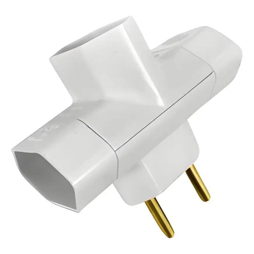 ADAPTADOR TOMADA 2P + 3 SAIDAS 10A BRANCO 7023 MD9