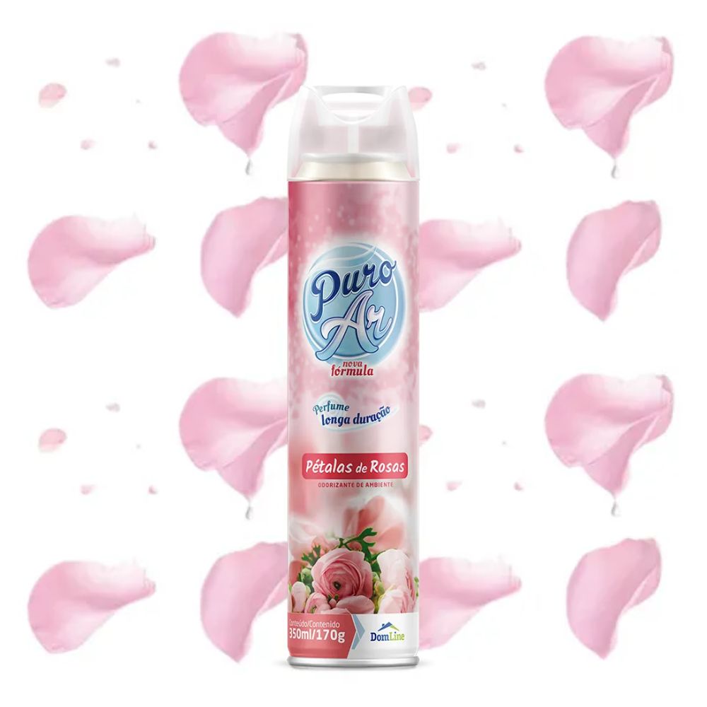 AROMATIZANTE AEROSSOL PURO AR PETALAS DE ROSAS 400ML/170G