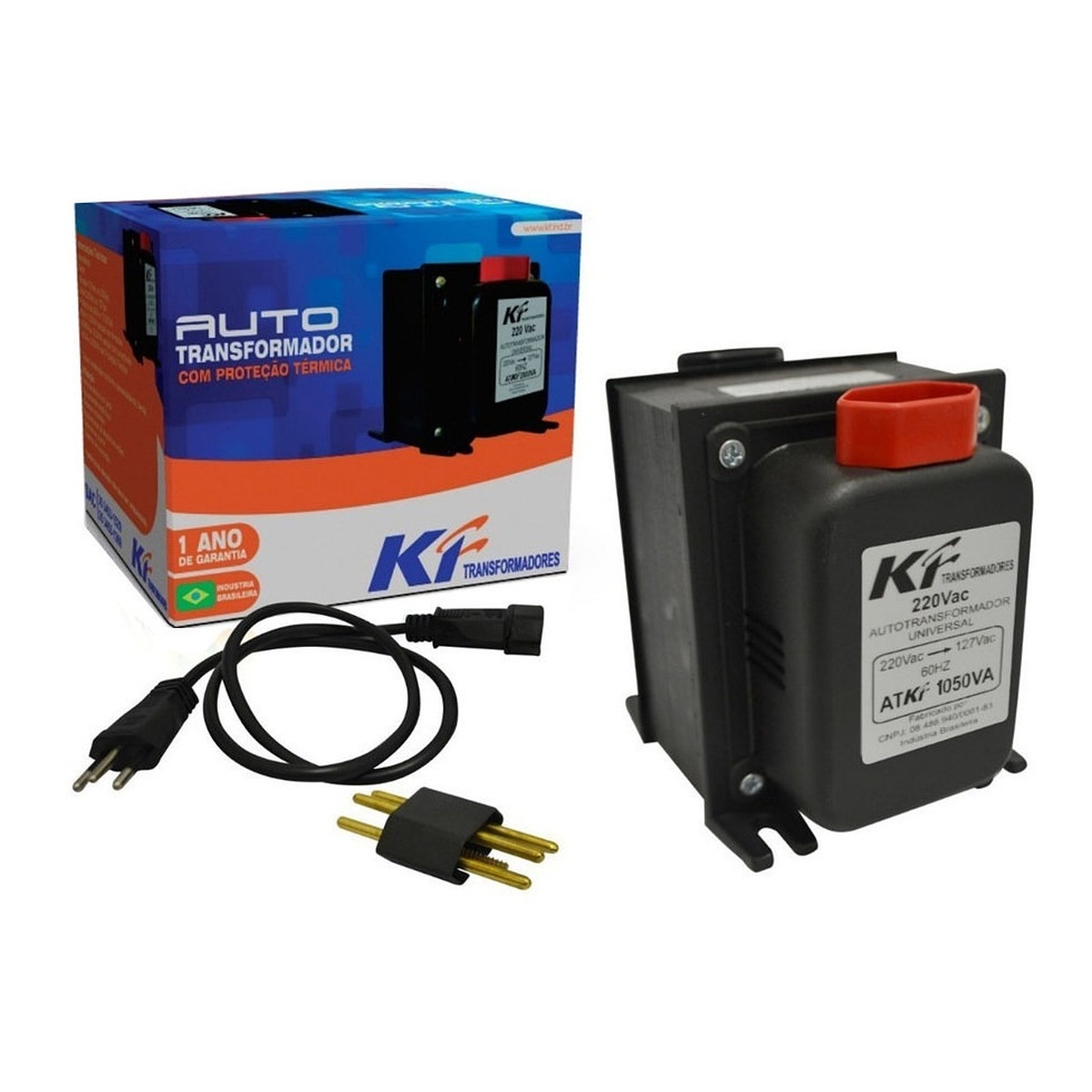AUTOTRANSFORMADOR 1050VA BIVOLT TRIPOLAR KF