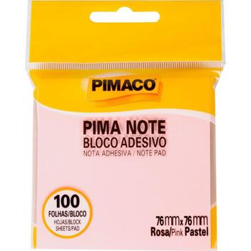 BLOCO DE RECADO AUTOADESIVO PIMANOTE ROSA 76X76MM 100FLS UNIDADE 97082