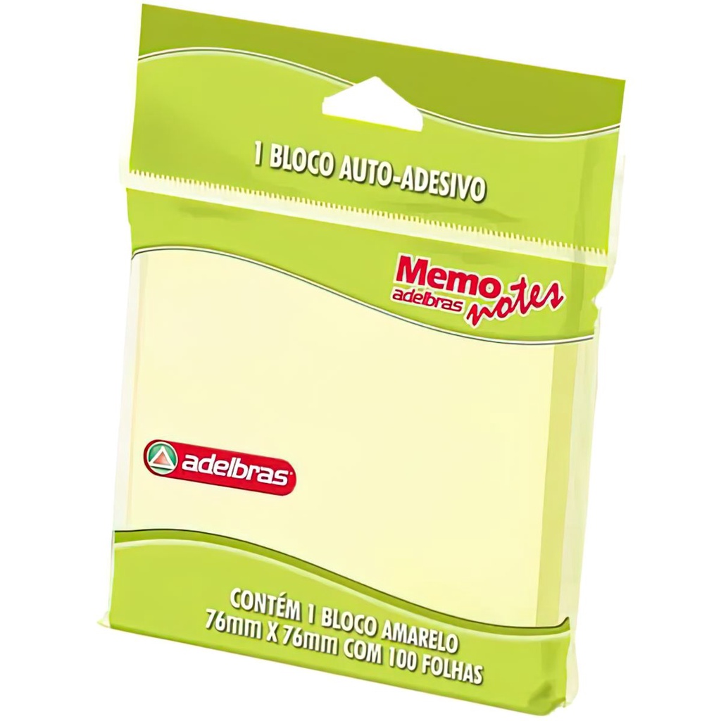 BLOCO DE RECADO AUTOADESIVO PIMANOTE VERDE 76X76MM 100FLS UNIDADE 9708
