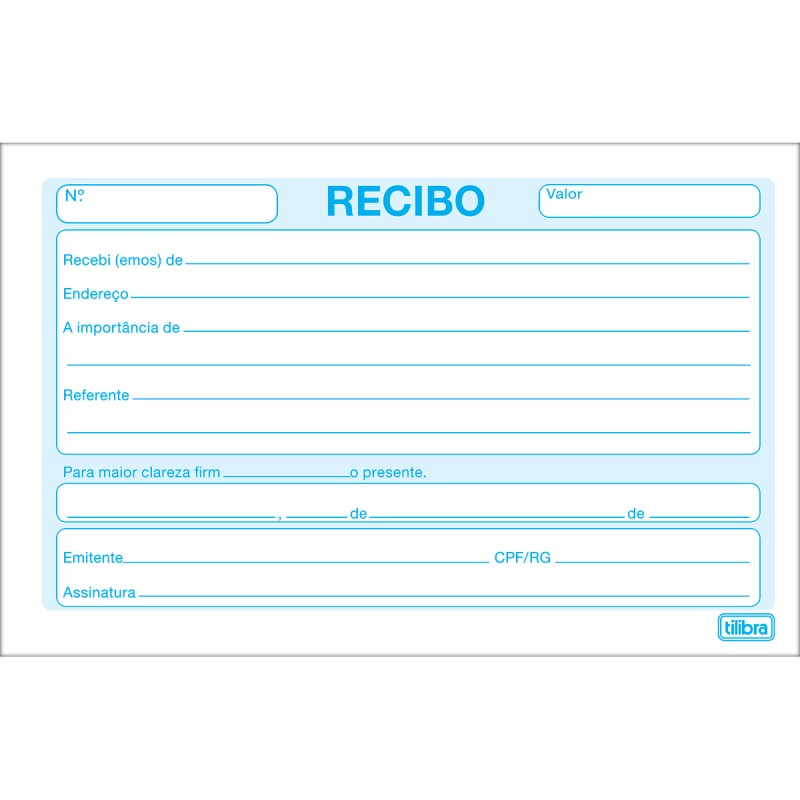 BLOCO RECIBO COMERCIAL SEM CANHOTO