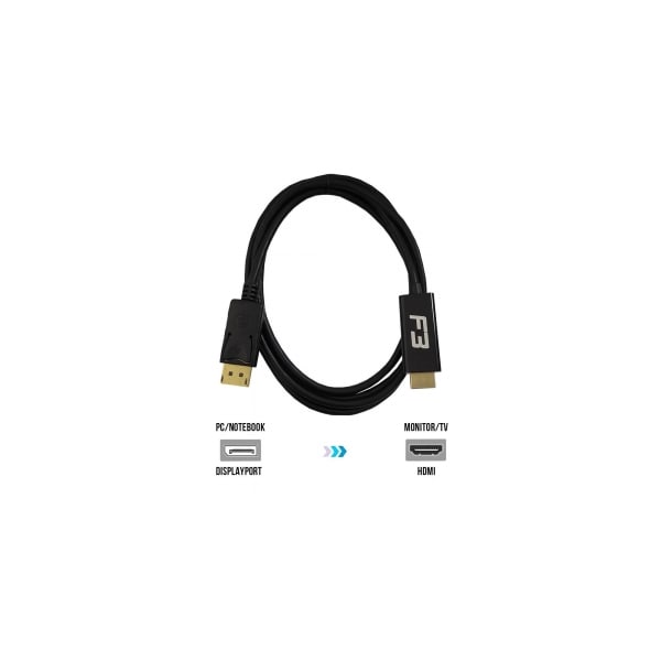 CABO ADAPTADOR DISPLAYPORT X HDMI 1.8M JC-CB-DMI18 F3