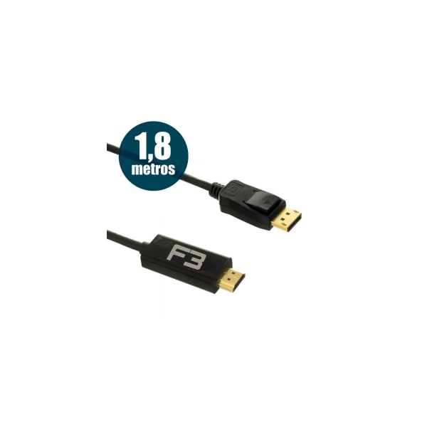 CABO ADAPTADOR DISPLAYPORT X HDMI 1.8M JC-CB-DMI18 F3