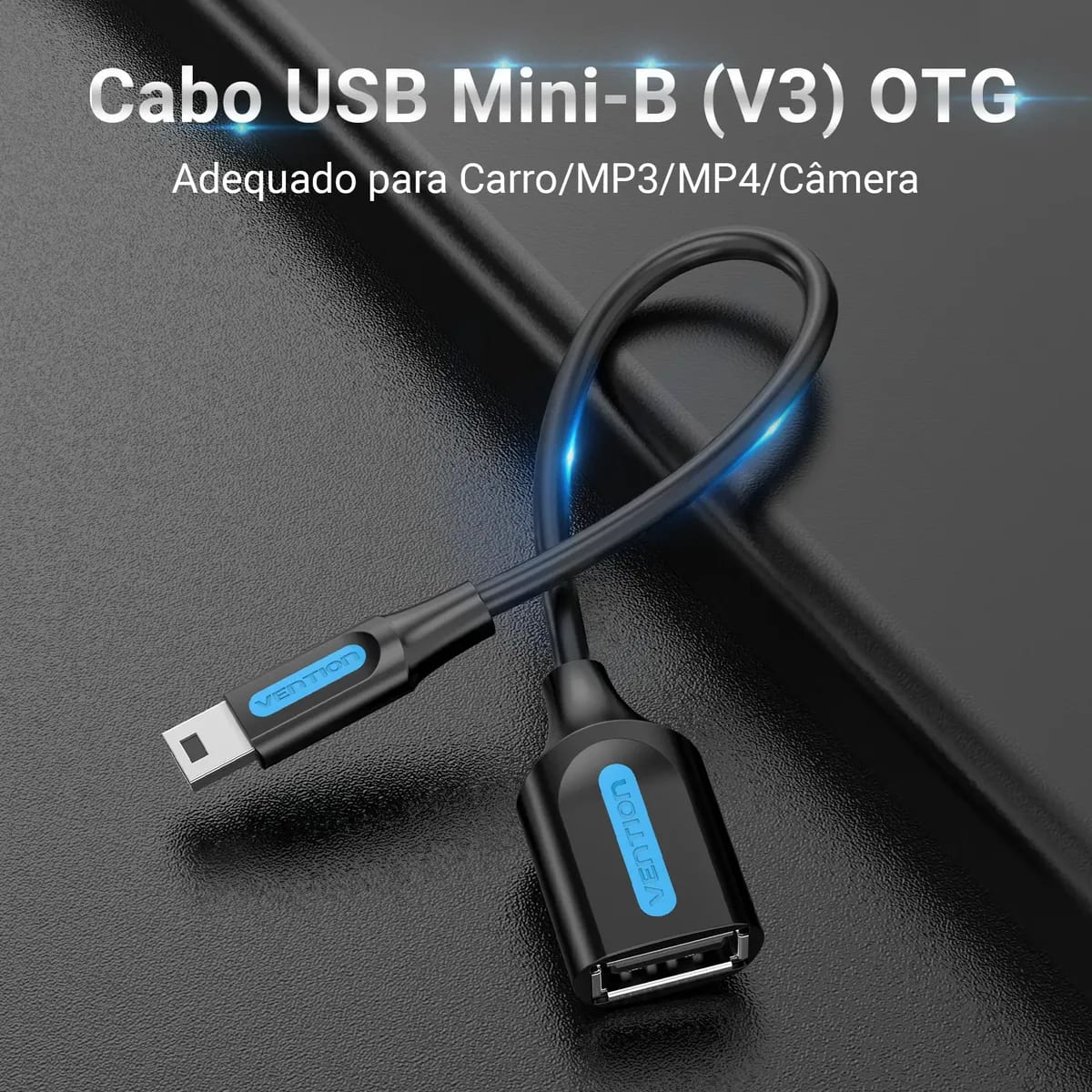 CABO ADAPTADOR USB FEMEA X MINI USB V3 OTG