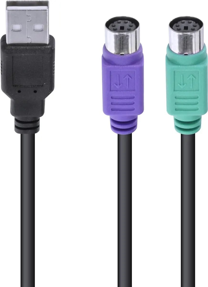CABO ADAPTADOR Y USB PARA PS2 30CM USBPS-2 VINIK
