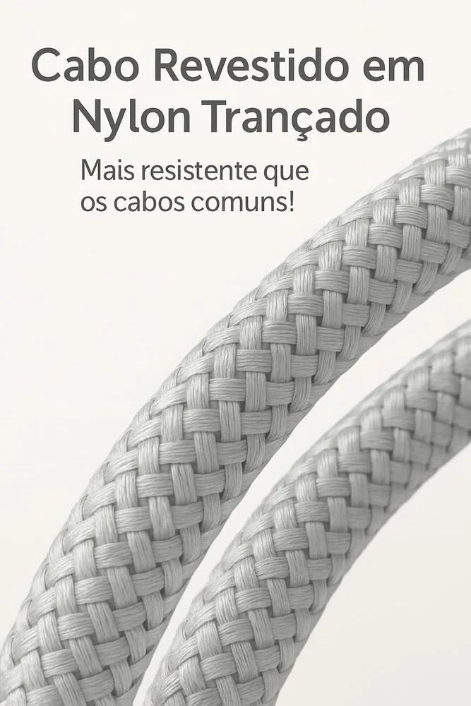 CABO DE DADOS LIGHTNING IPHONE TIPO C 1,2M PONTA ALUMINIO CHIP SCE