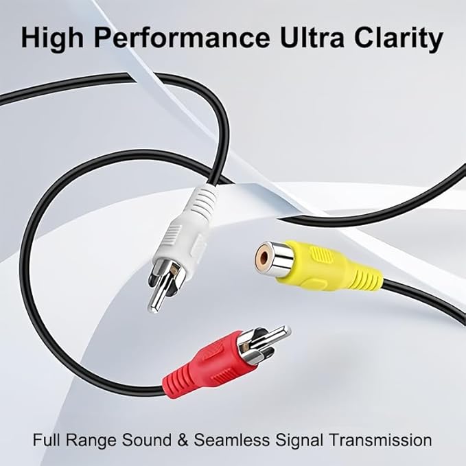 CABO DE VIDEO 3 RCA FEMEA PARA 3 RCA MACHO EXTENSOR