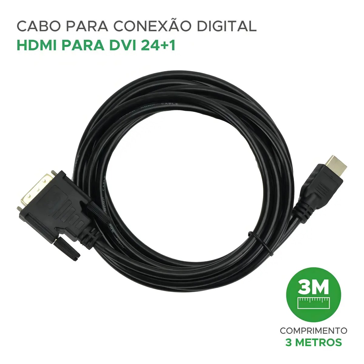 CABO HDMI MACHO X DVI 24+1 3MT CHIP SCE