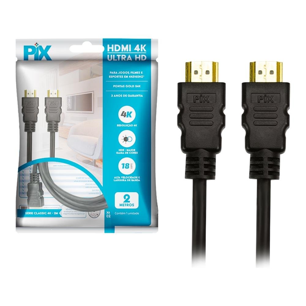 CABO HDMI X HDMI 2 MT 2.0 4K HDR 19P GOLD PIX CHIP SCE