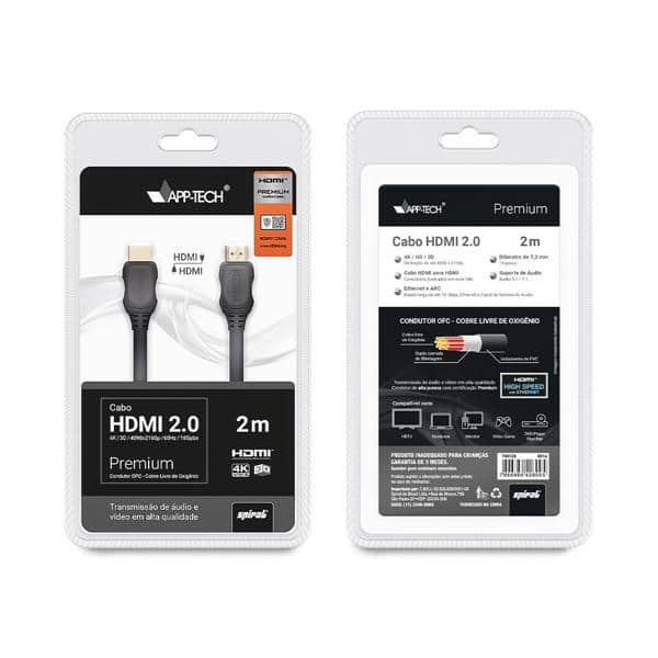 CABO HDMI X HDMI 2 MT 2.0 4K HDR 19P PLUG 90G GOLD CHIP SCE
