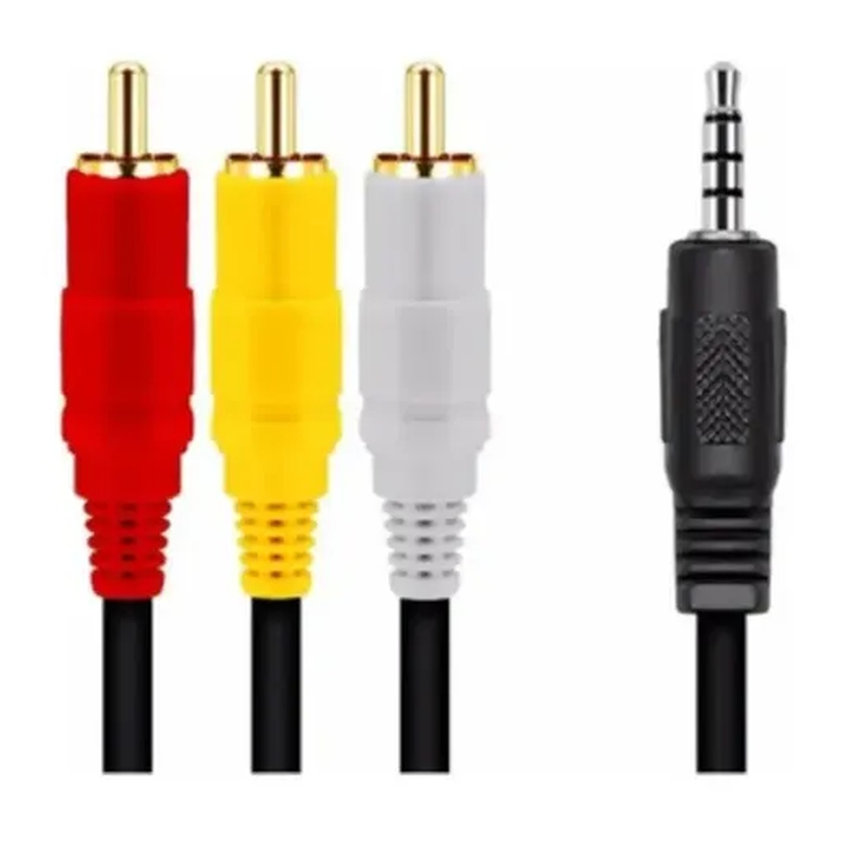 CABO RCA AV P3 ESTEREO +3 RCA MACHO 1.2 M PLUG METAL 018-9997 CHIP SCE