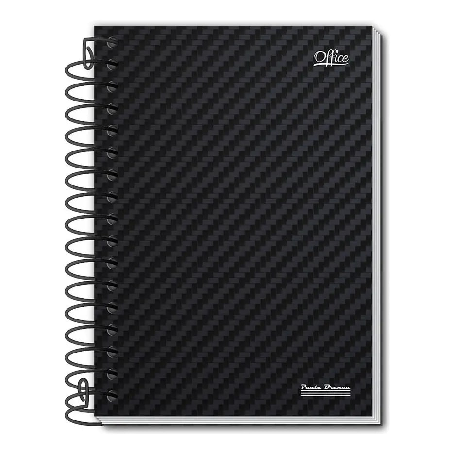 CADERNO ESPIRAL 1/4 CAPA DURA OFFICE 80FLS