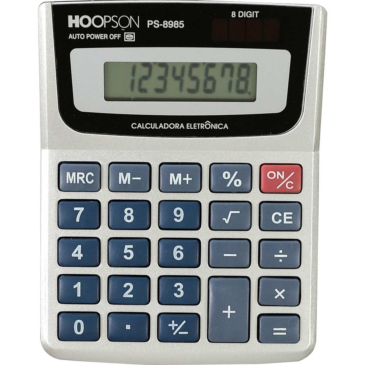 CALCULADORA DE MESA 8DIGITOS BATERIA/SOLAR PRATA UNIDADE PS-2808A - ME