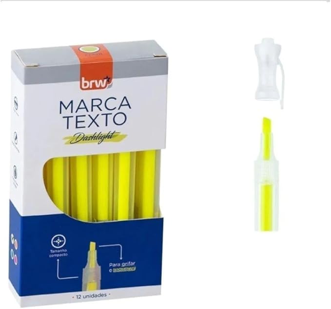 CANETA MARCA TEXTO AMARELA
