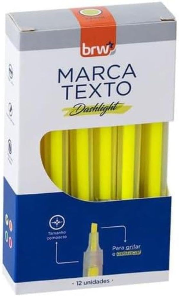 CANETA MARCA TEXTO AMARELA