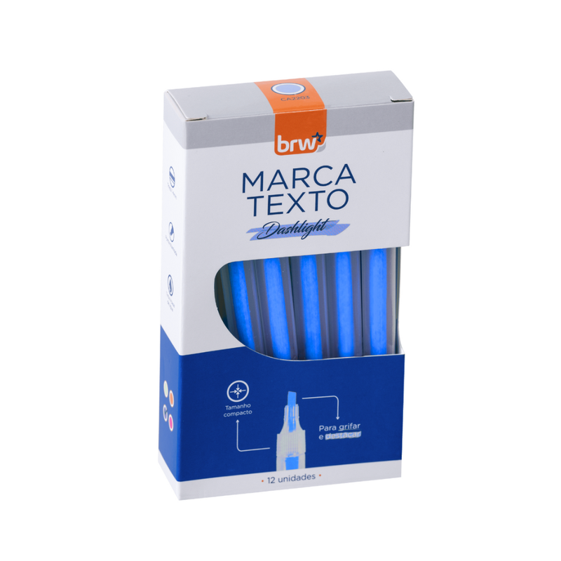 CANETA MARCA TEXTO AZUL