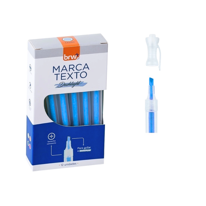CANETA MARCA TEXTO AZUL