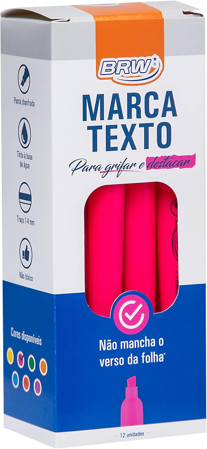 CANETA MARCA TEXTO ROSA
