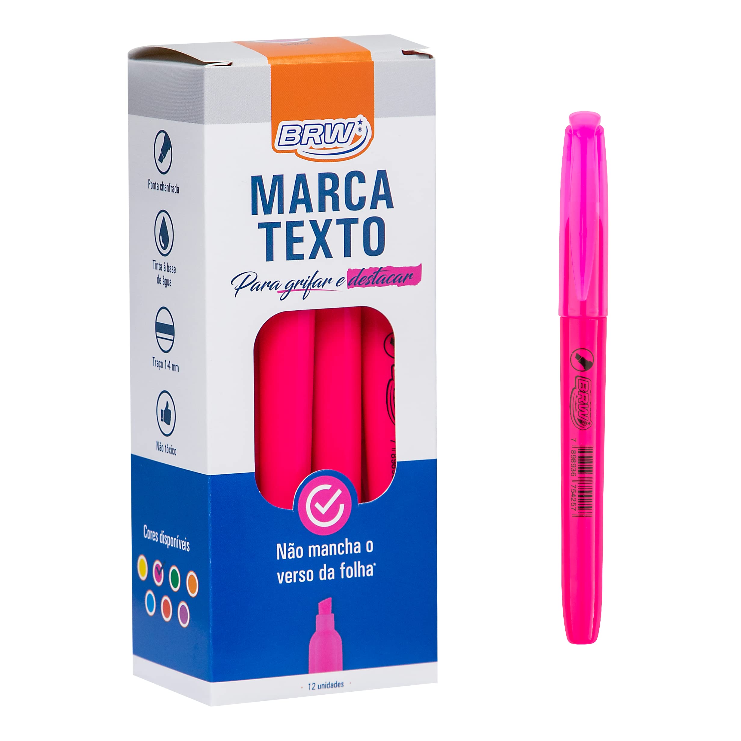 CANETA MARCA TEXTO ROSA