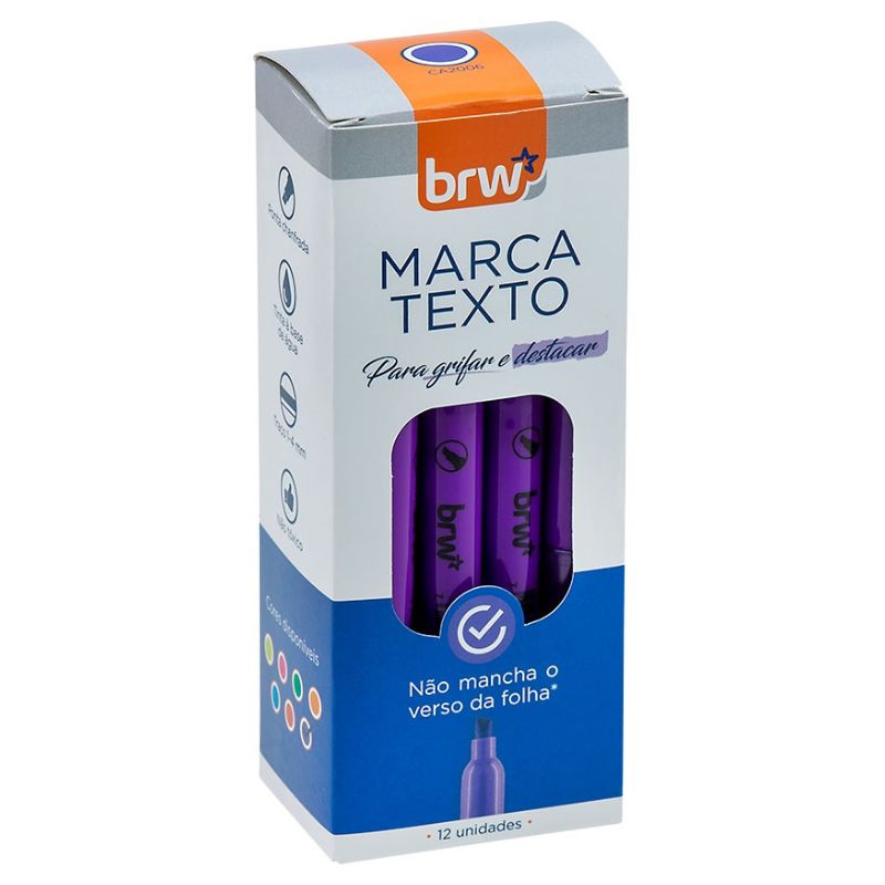 CANETA MARCA TEXTO ROXO