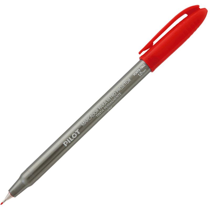 CANETA RETROPROJETOR 1.0MM VERMELHO PILOT
