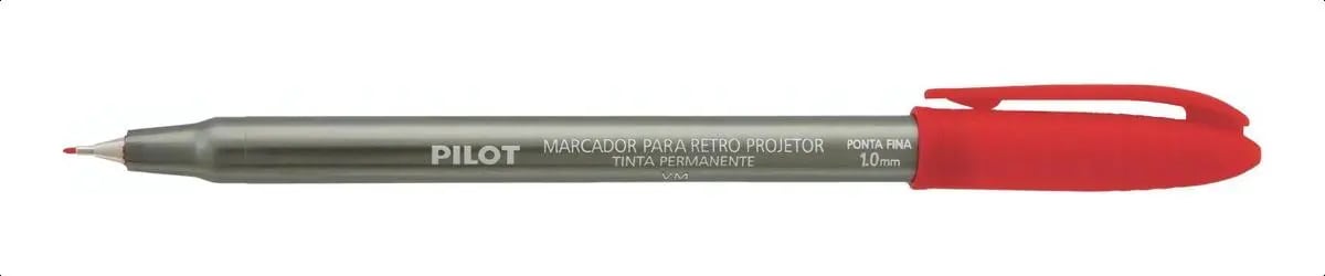 CANETA RETROPROJETOR 1.0MM VERMELHO PILOT
