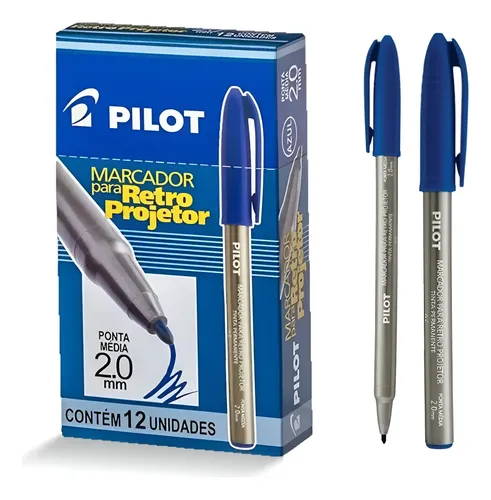 CANETA RETROPROJETOR 2.0MM AZUL PILOT